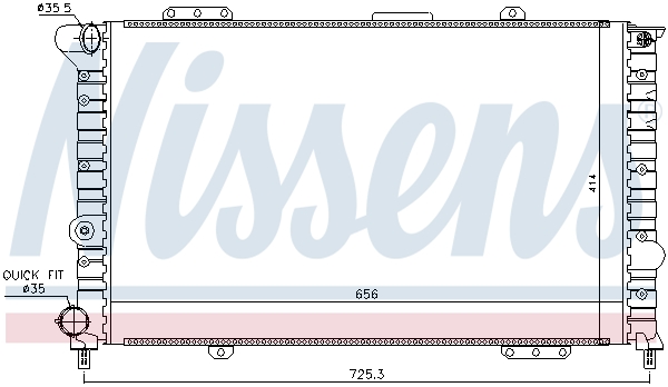 NISSENS 60053 Radiatore, Raffreddamento motore-Radiatore, Raffreddamento motore-Ricambi Euro