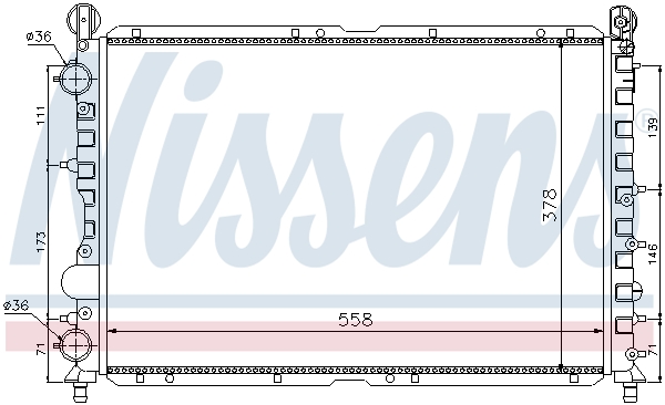 NISSENS 60057 Radiatore, Raffreddamento motore-Radiatore, Raffreddamento motore-Ricambi Euro