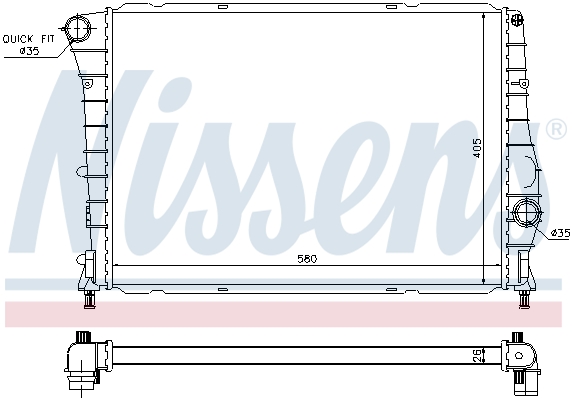 NISSENS 60059 Radiatore, Raffreddamento motore