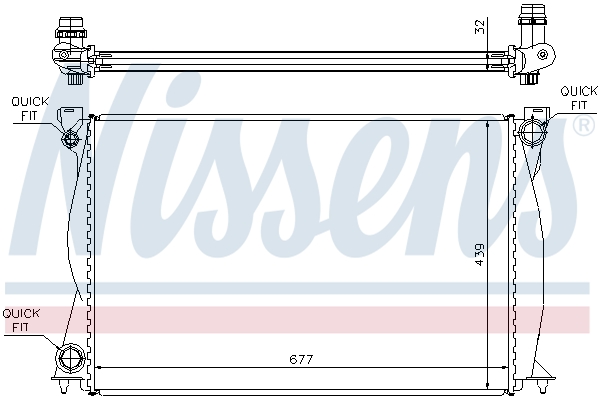 NISSENS 60231A Radiatore, Raffreddamento motore