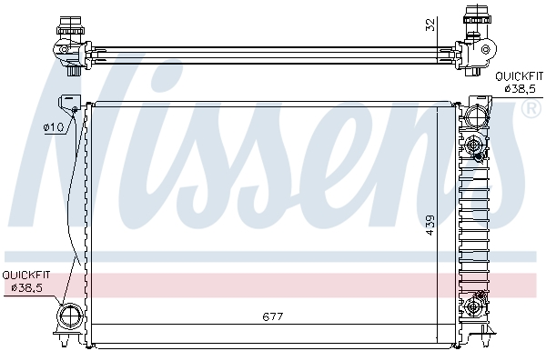 NISSENS 60232A Radiatore, Raffreddamento motore-Radiatore, Raffreddamento motore-Ricambi Euro