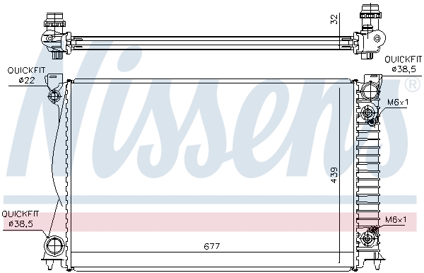 NISSENS 60233A Radiatore, Raffreddamento motore