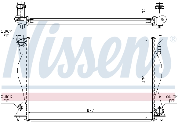 NISSENS 60234A Radiatore, Raffreddamento motore-Radiatore, Raffreddamento motore-Ricambi Euro