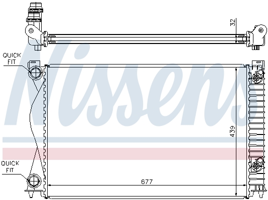 NISSENS 60237A Radiatore, Raffreddamento motore