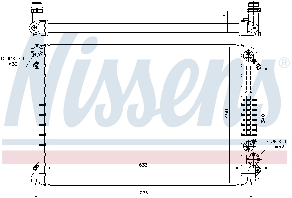 NISSENS 60241 Radiatore, Raffreddamento motore-Radiatore, Raffreddamento motore-Ricambi Euro