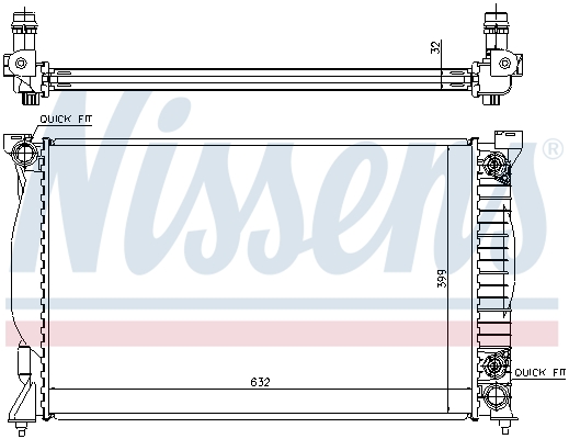 NISSENS 60300A Radiatore, Raffreddamento motore