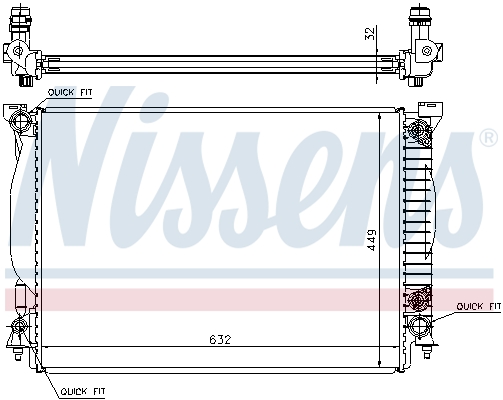 NISSENS 60307A Radiatore, Raffreddamento motore-Radiatore, Raffreddamento motore-Ricambi Euro