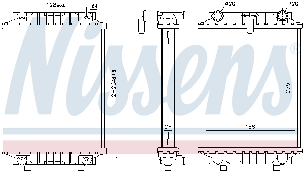 NISSENS 60351 Radiatore, Raffreddamento motore