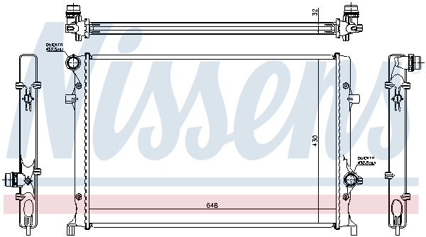 NISSENS 60352 Radiatore, Raffreddamento motore