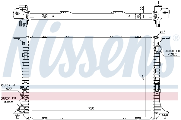 NISSENS 60359 Radiatore, Raffreddamento motore