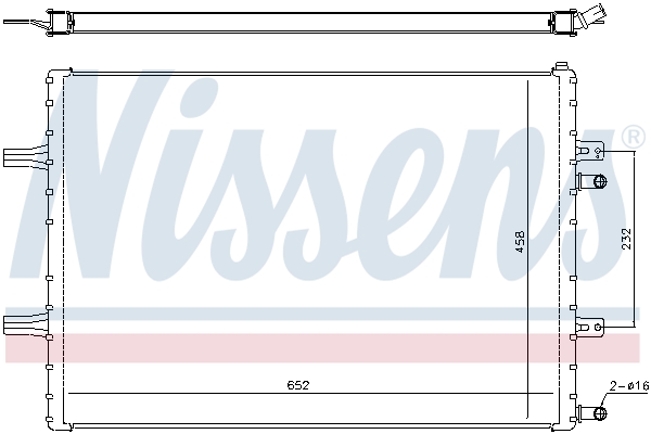 NISSENS 60368 Radiatore bassa temperatura, Intercooler