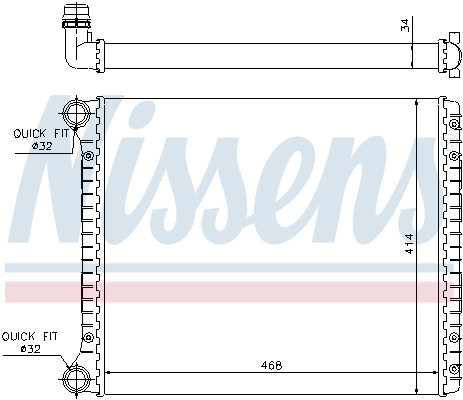 NISSENS 60426 Radiatore, Raffreddamento motore