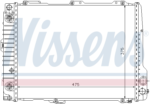 NISSENS 60443 Radiatore, Raffreddamento motore