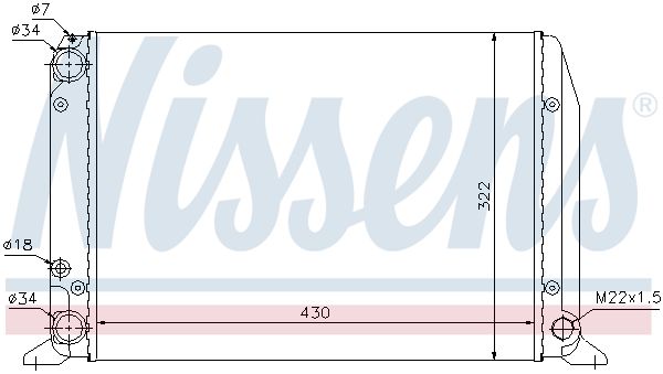 NISSENS 604611 Radiatore, Raffreddamento motore