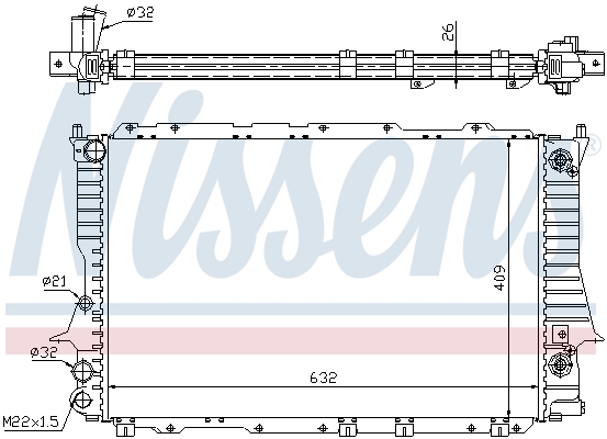 NISSENS 60477 Radiatore, Raffreddamento motore-Radiatore, Raffreddamento motore-Ricambi Euro