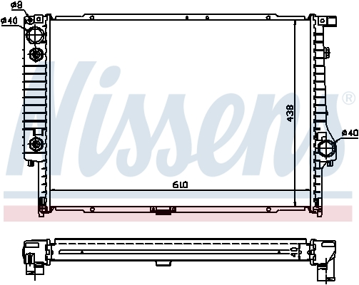 NISSENS 60597A Radiatore, Raffreddamento motore