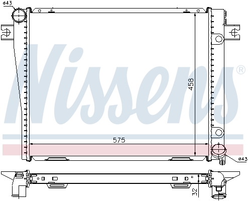 NISSENS 60602A Radiatore, Raffreddamento motore