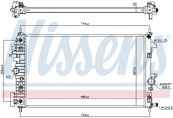 NISSENS 606049 Radiatore, Raffreddamento motore