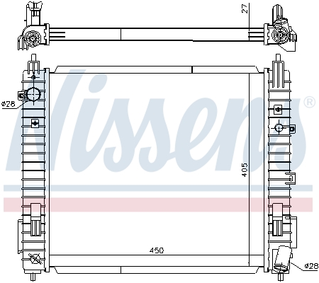 NISSENS 606139 Radiatore, Raffreddamento motore