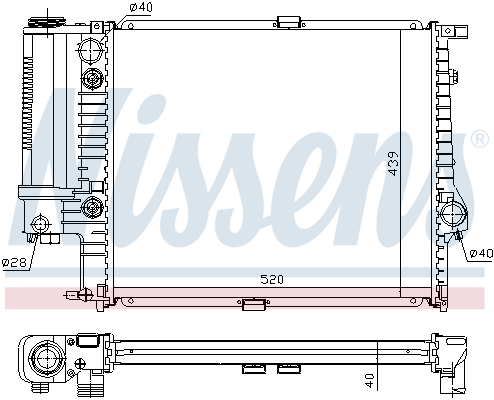 NISSENS 60614A Radiatore, Raffreddamento motore