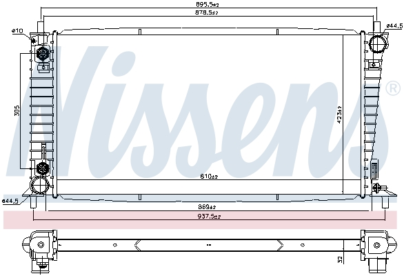 NISSENS 606155 Radiatore, Raffreddamento motore-Radiatore, Raffreddamento motore-Ricambi Euro