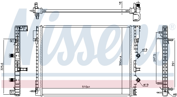 NISSENS 606217 Radiatore bassa temperatura, Intercooler-Radiatore bassa temperatura, Intercooler-Ricambi Euro