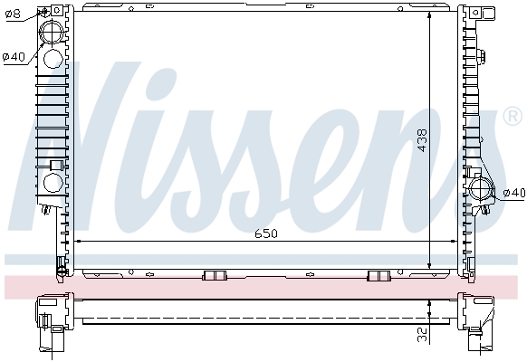 NISSENS 60622A Radiatore, Raffreddamento motore