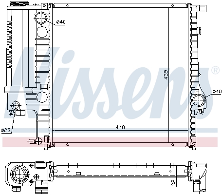 NISSENS 60623 Radiatore, Raffreddamento motore