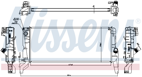 NISSENS 606246 Radiatore, Raffreddamento motore-Radiatore, Raffreddamento motore-Ricambi Euro