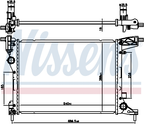 NISSENS 606277 Radiatore, Raffreddamento motore-Radiatore, Raffreddamento motore-Ricambi Euro