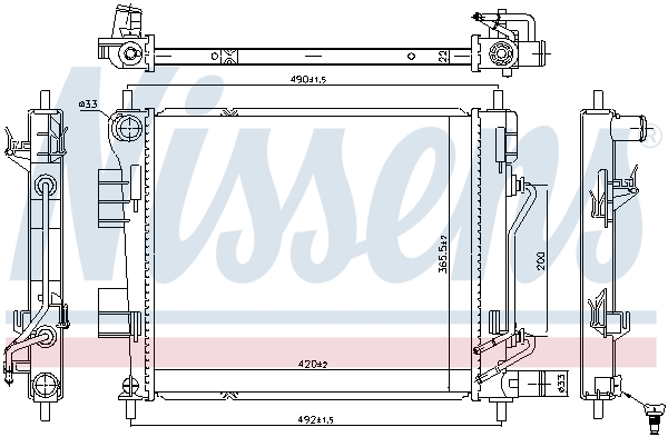 NISSENS 606399 Radiatore,...