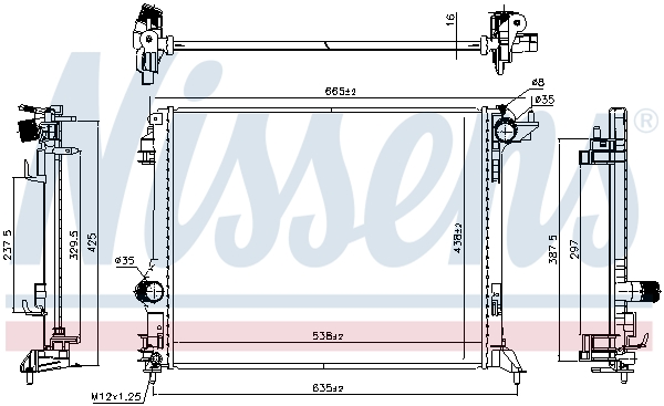 NISSENS 606472 Radiatore, Raffreddamento motore-Radiatore, Raffreddamento motore-Ricambi Euro