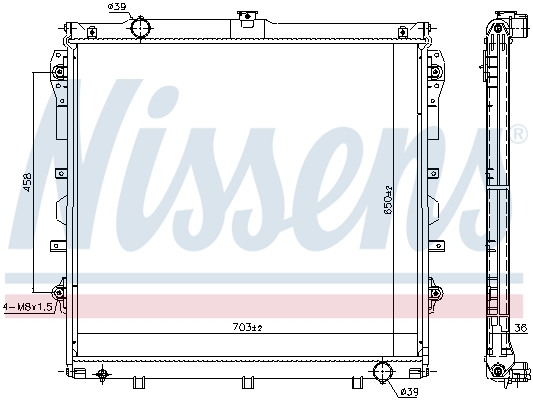 NISSENS 606523 Radiatore, Raffreddamento motore