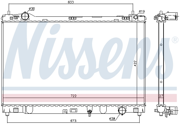 NISSENS 606546 Radiatore, Raffreddamento motore