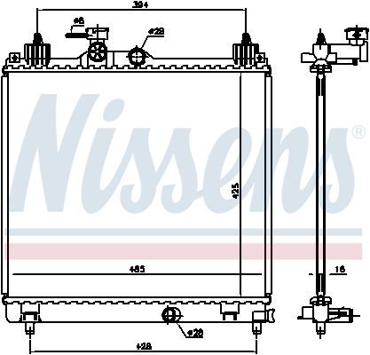 NISSENS 606550 Radiatore, Raffreddamento motore