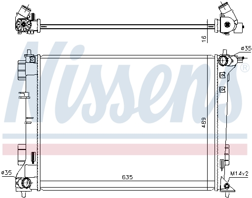 NISSENS 606603 Radiatore, Raffreddamento motore