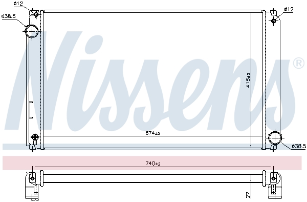 NISSENS 606635 Radiatore, Raffreddamento motore