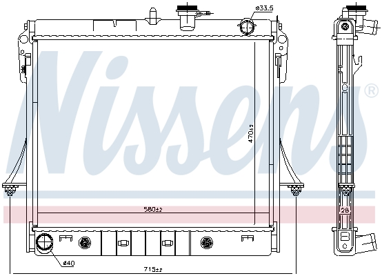 NISSENS 606649 Radiatore, Raffreddamento motore