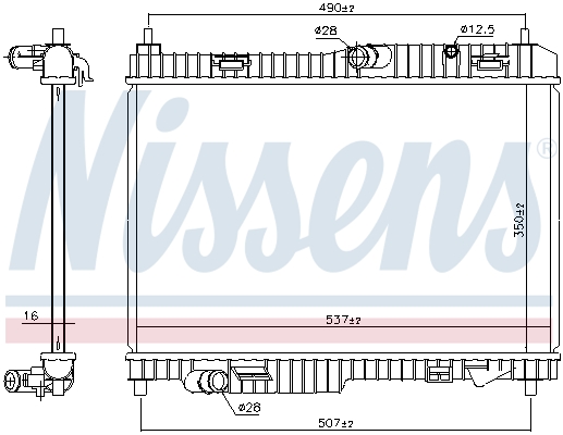 NISSENS 606653 Radiatore, Raffreddamento motore