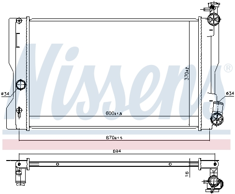 NISSENS 606663 Radiatore, Raffreddamento motore