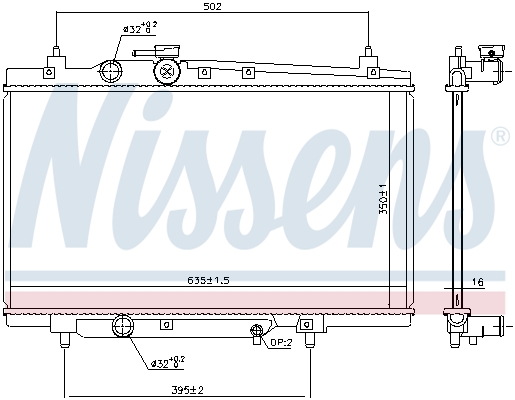 NISSENS 606668 Radiatore, Raffreddamento motore-Radiatore, Raffreddamento motore-Ricambi Euro