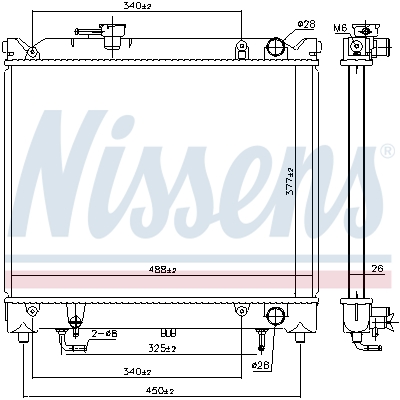 NISSENS 606692 Radiatore, Raffreddamento motore