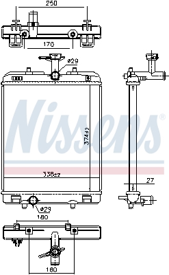 NISSENS 606697 Radiatore, Raffreddamento motore