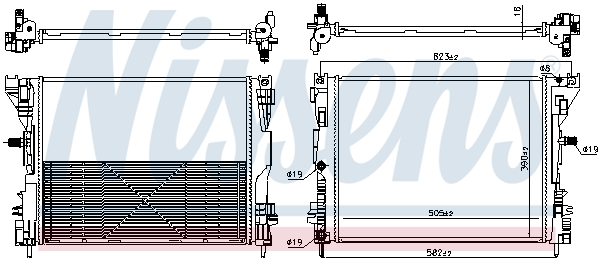 NISSENS 606746 Radiatore, Raffreddamento motore-Radiatore, Raffreddamento motore-Ricambi Euro