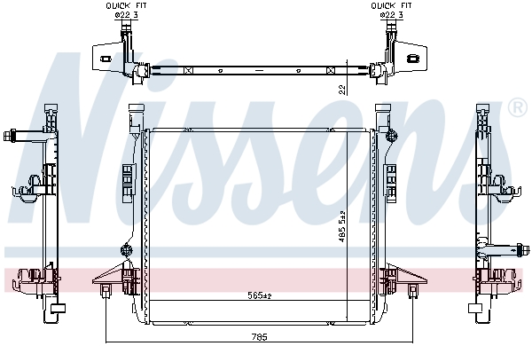 NISSENS 606780 Radiatore,...