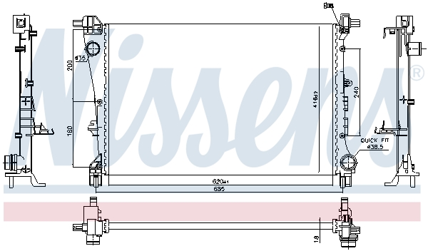 NISSENS 606810 Radiateur,...