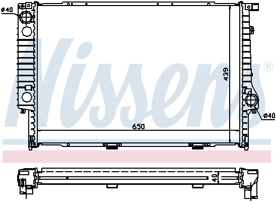 NISSENS 60747A Radiatore, Raffreddamento motore