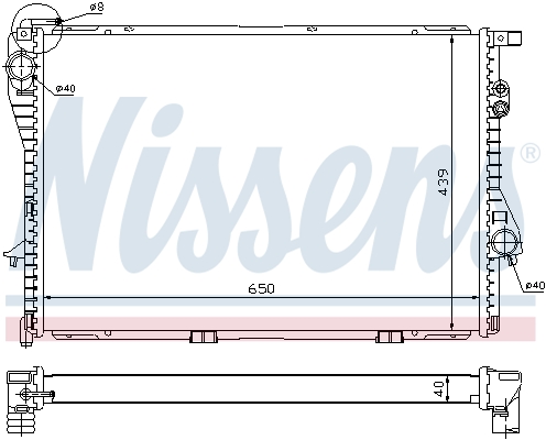 NISSENS 60752A Radiatore, Raffreddamento motore