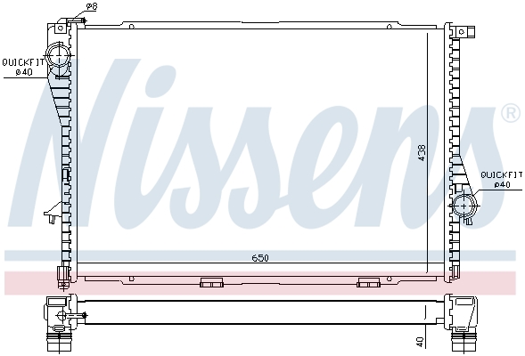 NISSENS 60754A Radiatore, Raffreddamento motore-Radiatore, Raffreddamento motore-Ricambi Euro