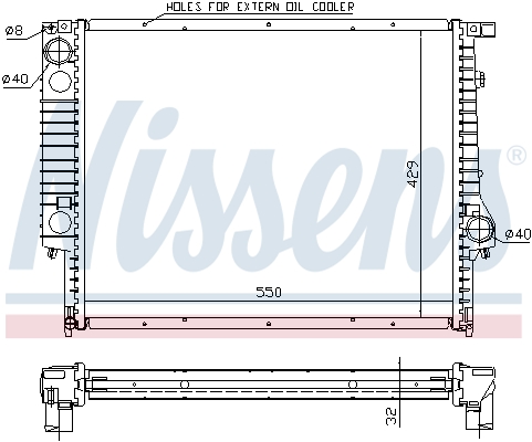 NISSENS 60759A Radiatore, Raffreddamento motore-Radiatore, Raffreddamento motore-Ricambi Euro